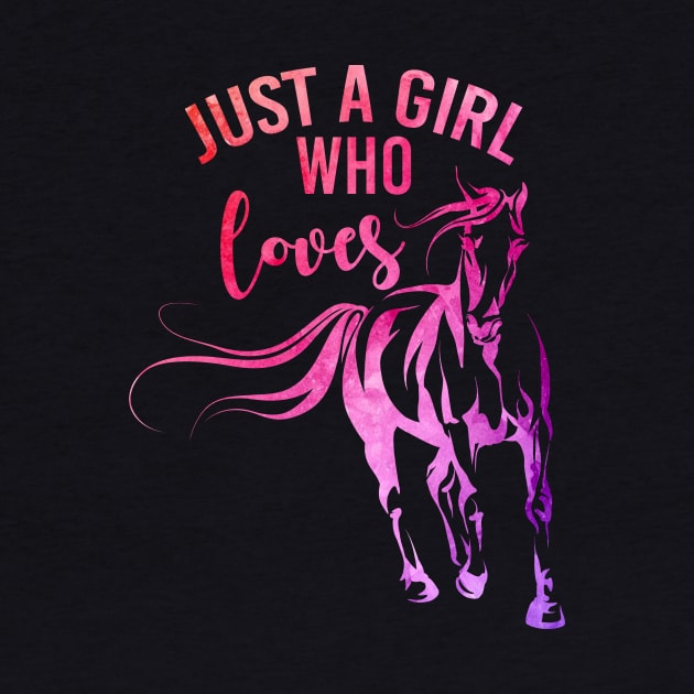 Just A Girl Who Loves Horses T-Shirt, Horse Shirt, Horse Lover Gift, Horse Gift, Gift For Horse Lover, Horse Gift Ideas, Equestrian Gifts by johnii1422